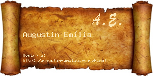 Augustin Emília névjegykártya